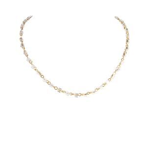 VIRGINS SAINTS & ANGELS VSA Sweetheart Crystal Choker Gold & Clear Square Beads
